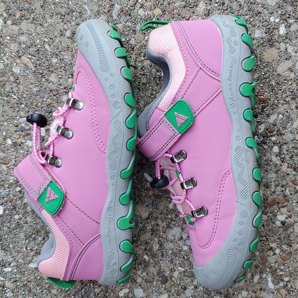 Mishansha Pink Green Outdoor Hiking Sneakers Youth Girls 34 3